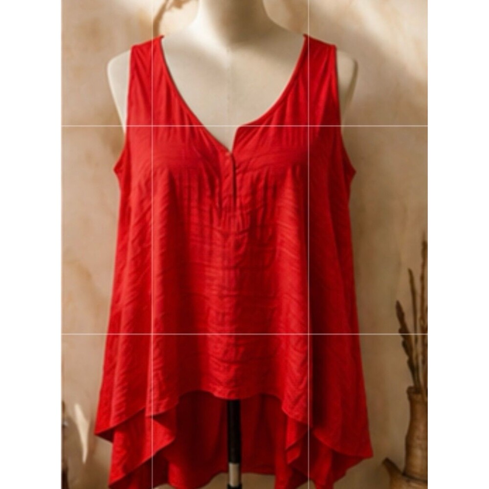 IZ Byer‎ Red Flowy Tank Size Medium